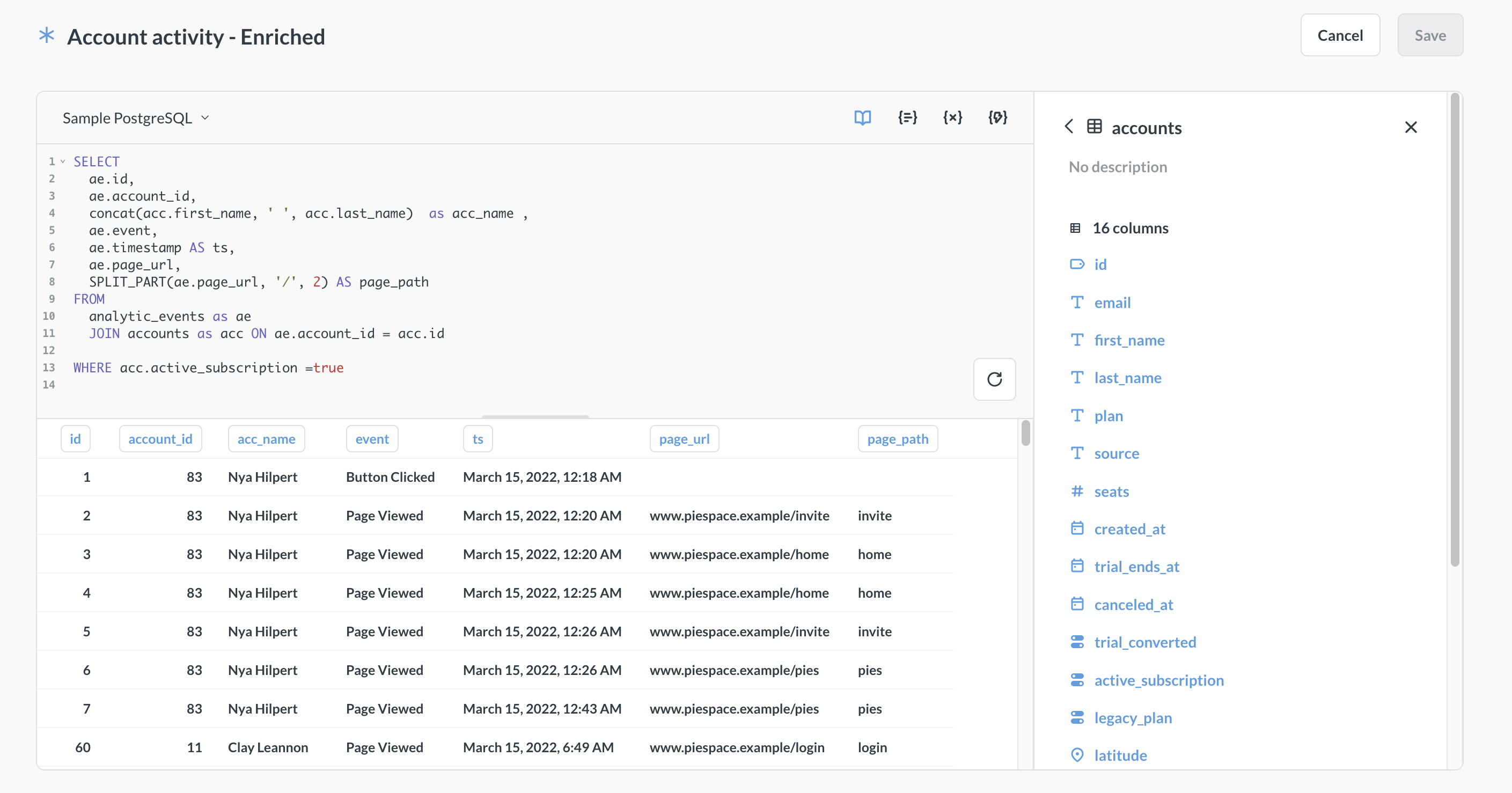 Query transform