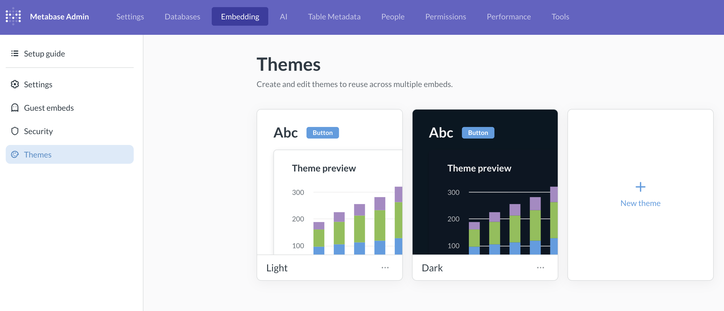 Embedding themes