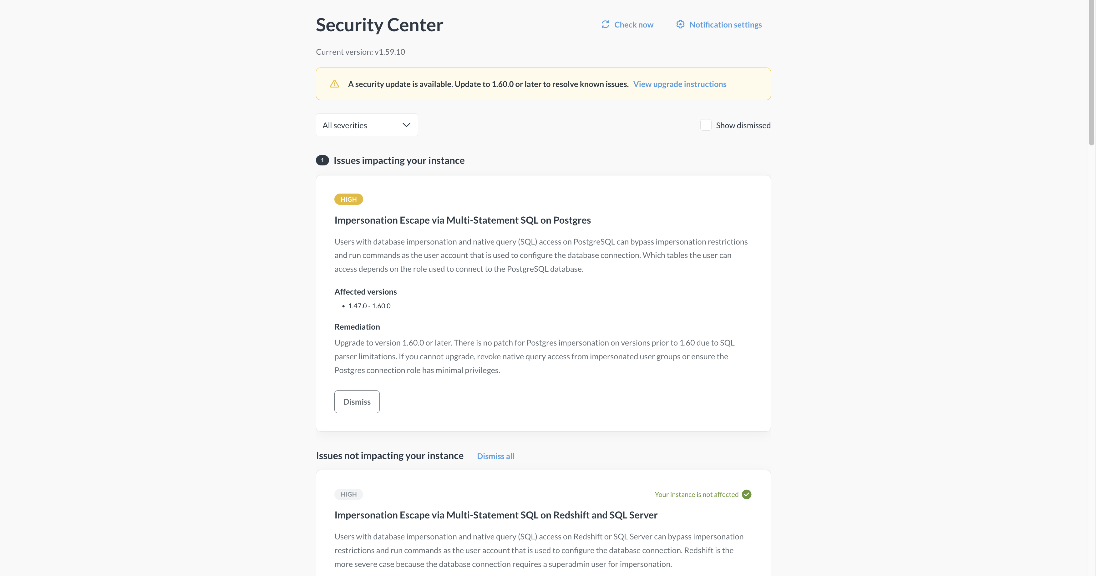 Security center